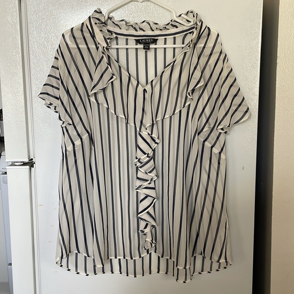 Lauren Ralph Lauren Tops - Lauren Ralph Lauren Black Label 2X Navy Striped Top